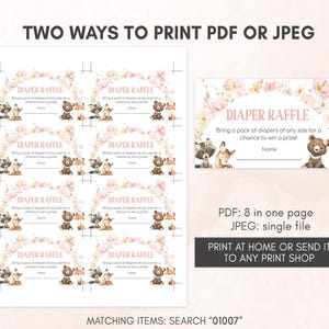 two ways to print a paper raffle