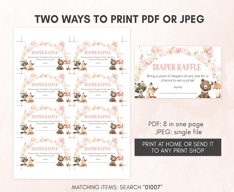two ways to print a paper raffle