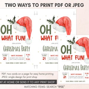 Oh What Fun Invitation Template