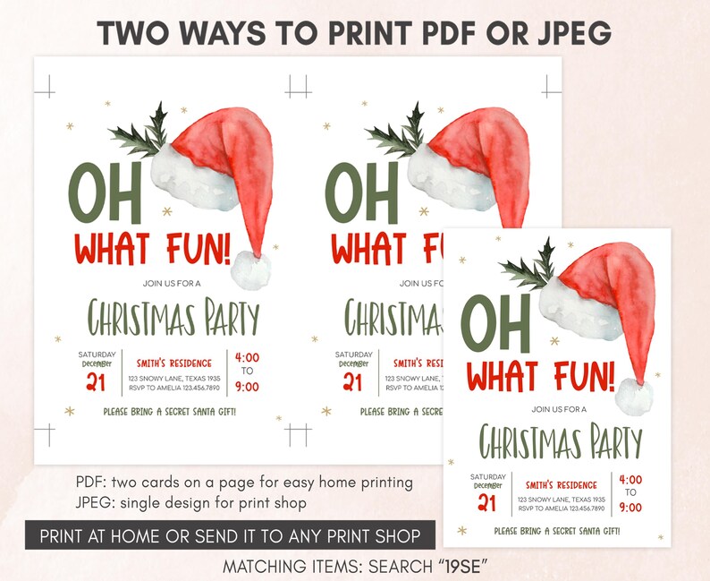 Oh What Fun Invitation Template