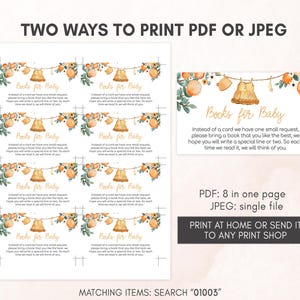 Orange Baby Shower Books for Baby