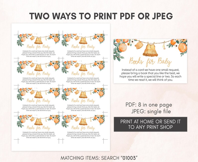 Orange Baby Shower Books for Baby