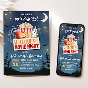 Halloween Movie Invites