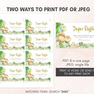 two ways to print a paper raffle
