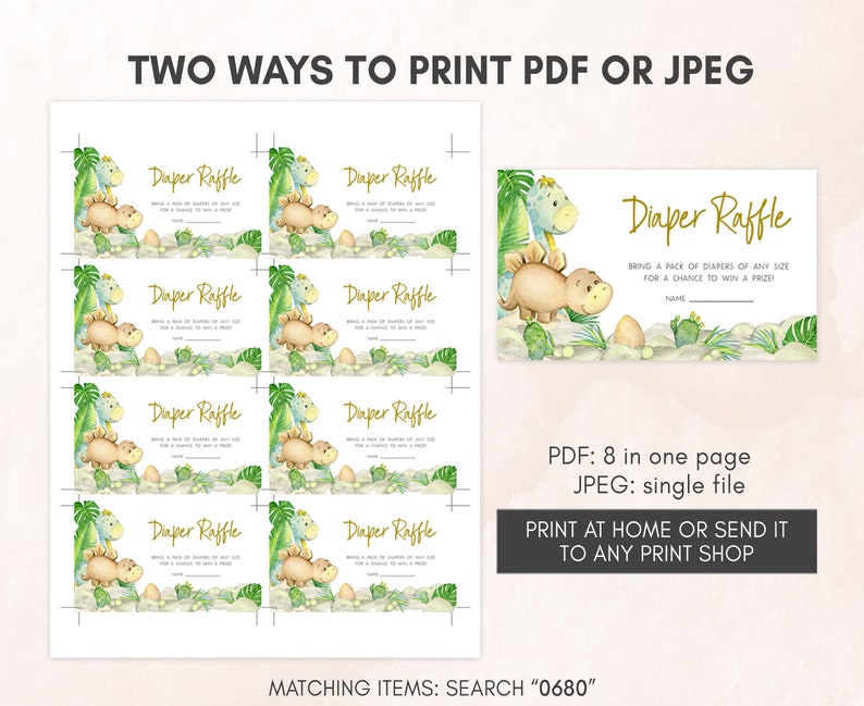 two ways to print a paper raffle