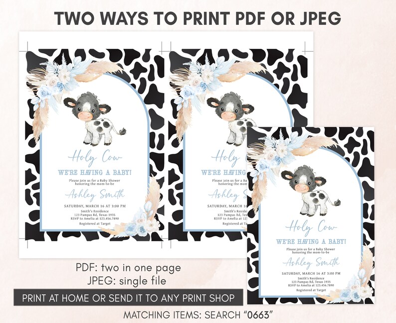 two ways to print for a baby shower