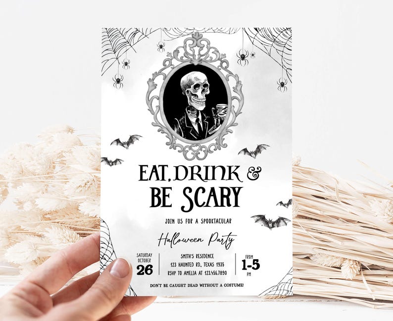 Eat Drink be Scary Invitation