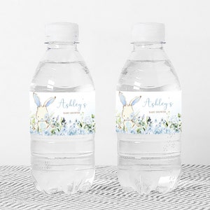 a bottle of water with a label on it