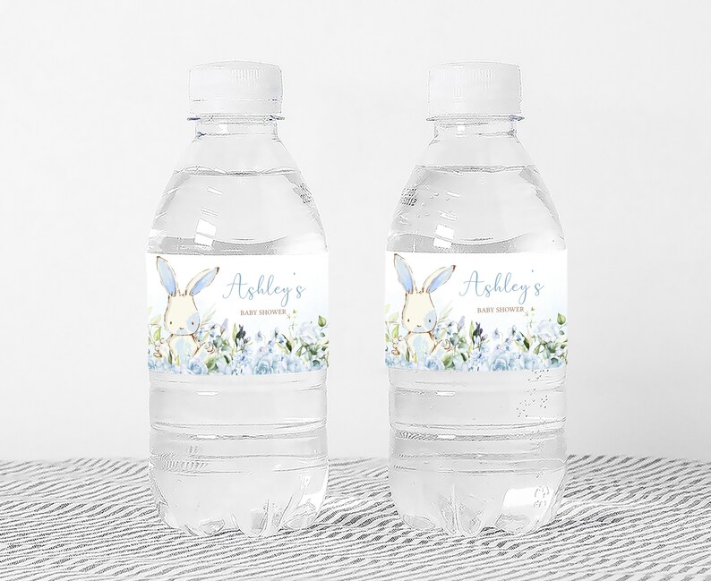 a bottle of water with a label on it