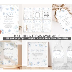 Boy Spring Floral Printable Templates