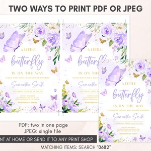 two ways to print a butterfly baby shower