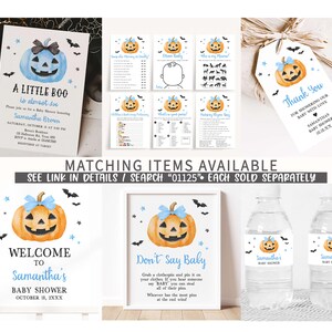 Blue Minimalist A Little Boo Baby Shower Printable Templates 1