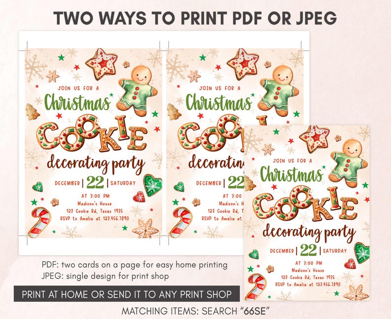 Cookie Decorating Invitation Template