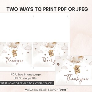 two ways to print a thank you card