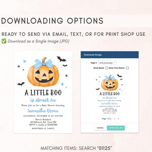 Blue Halloween Invitation Template