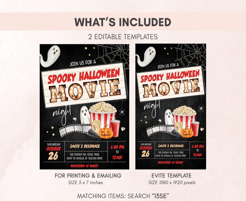 Spooky Halloween Invitation Set