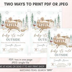 Baby It's Cold Outside Invitation Template