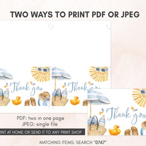 Blue Splish Splash Thank You Cards