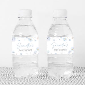 Boy Spring Floral Water Bottle Label