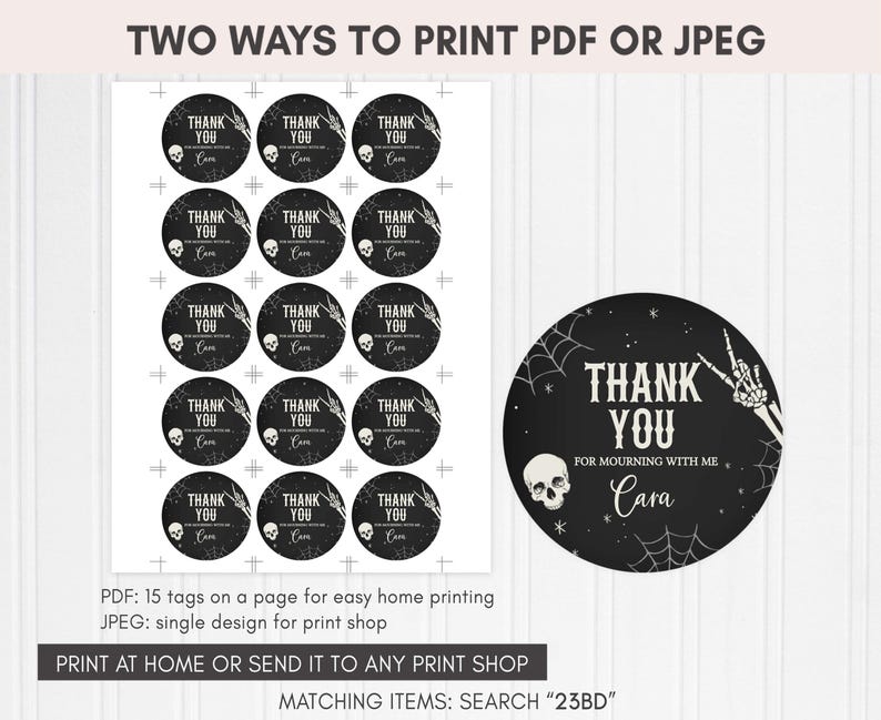 a black and white photo of a thank you sticker