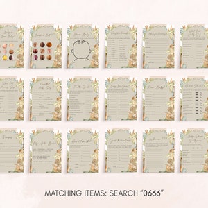 a set of matching items for a baby shower