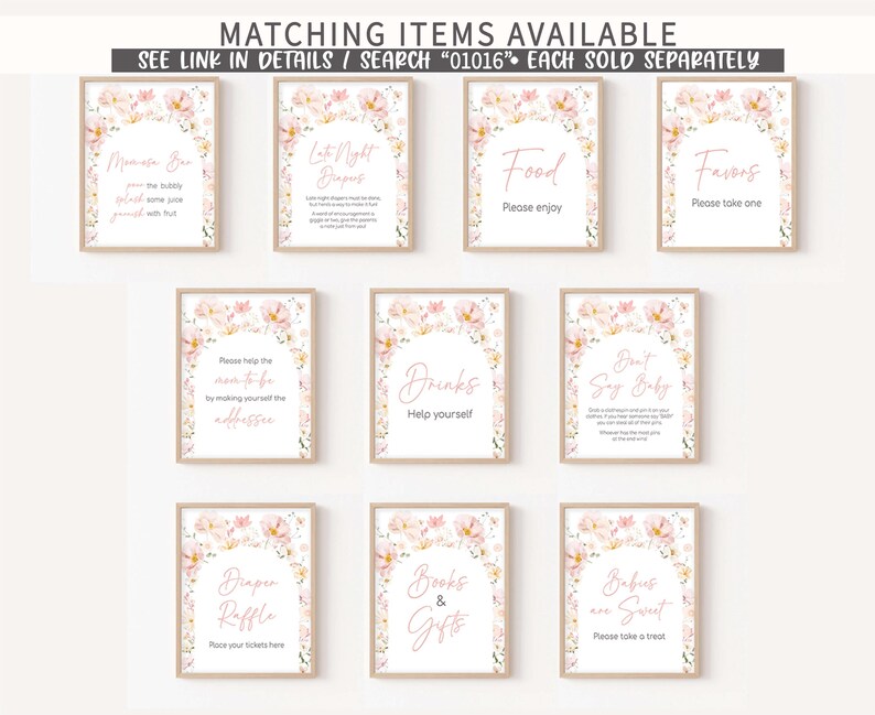 a set of nine matching items for a wedding