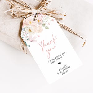 Baby in Bloom Baby Shower Favor Tag