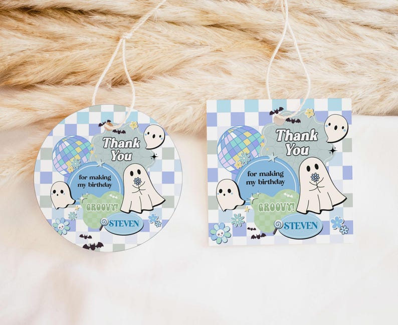 a couple of tags that are on a bed