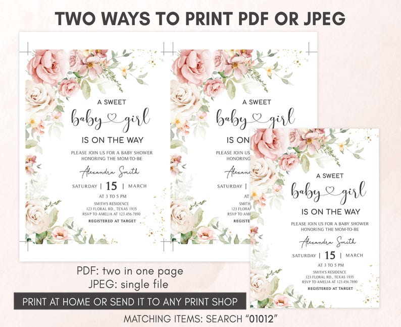 two ways to print for a baby shower