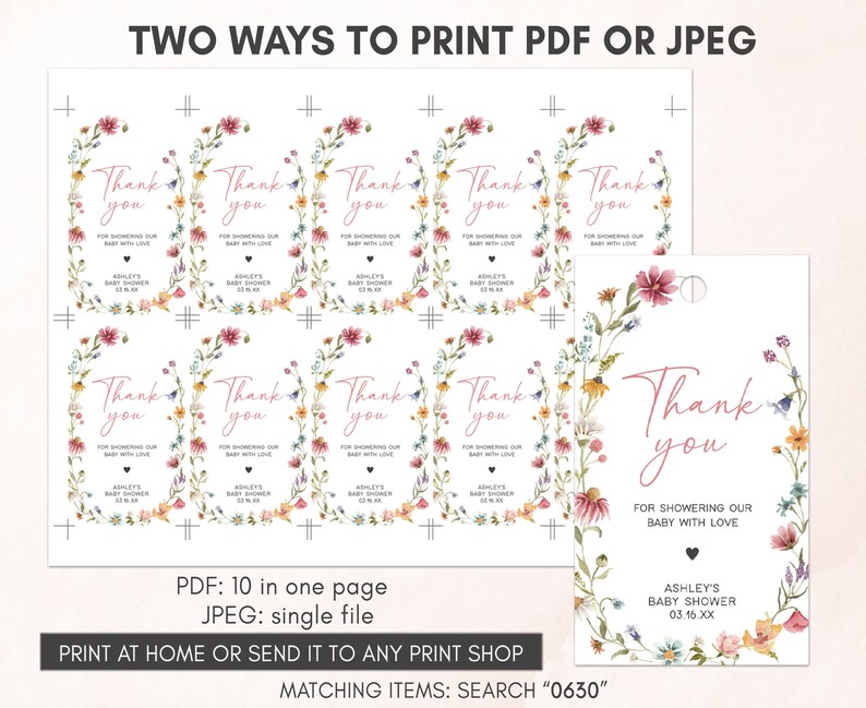two ways to print a thank card for a friend