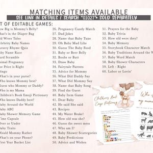 a baby shower game with animals and names