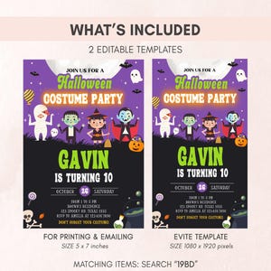 Costume Party Invitation Set