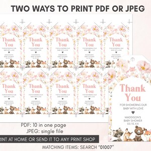 two ways to print a thank card for a baby shower