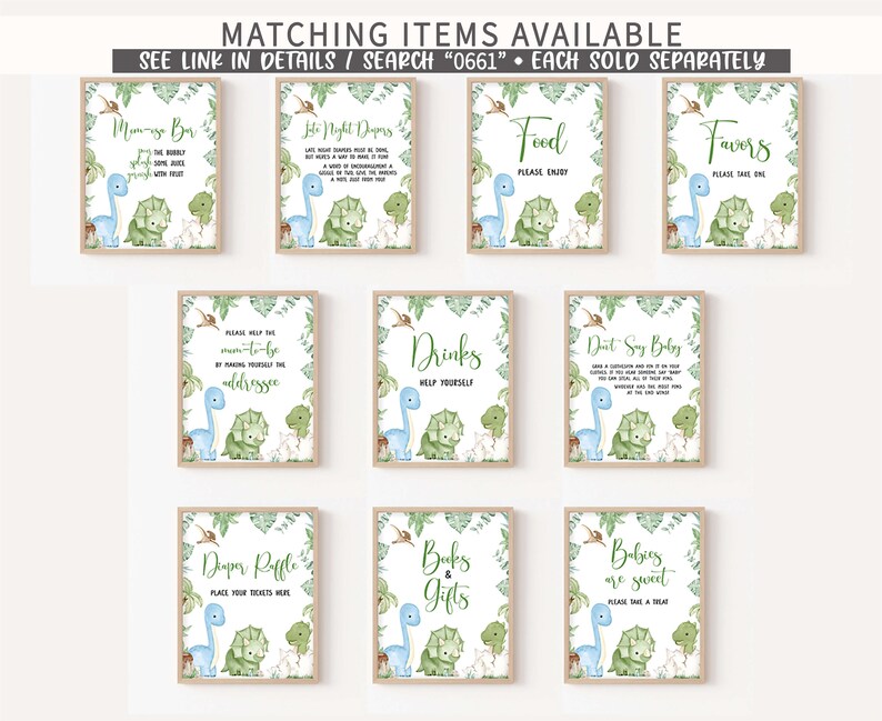 Editable Dinosaur Baby Shower Invitation Bundle, Dino Baby Shower Invite Set, Boy Dinosaur Baby Shower Invite Pack, It's A Boy Dinosaur 0661 image 9