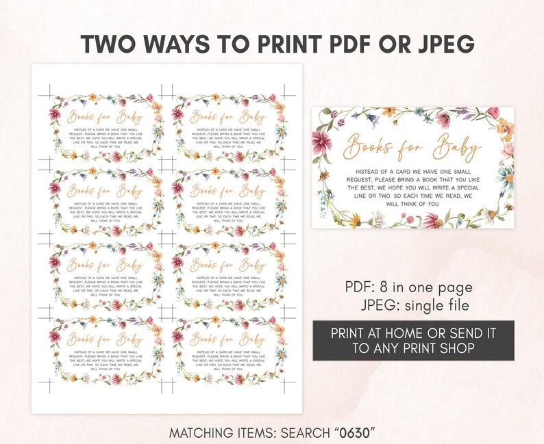 two ways to print a wedding seating card