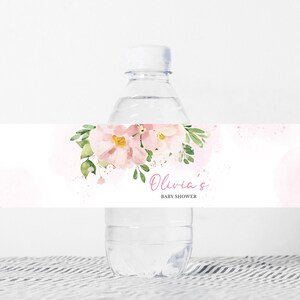 a water bottle with a water bottle label on it
