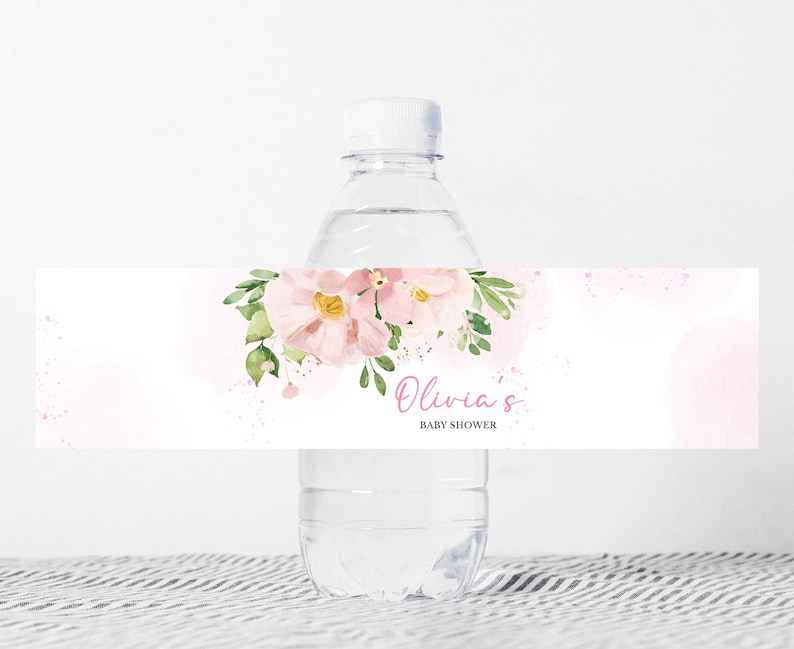 a water bottle with a water bottle label on it