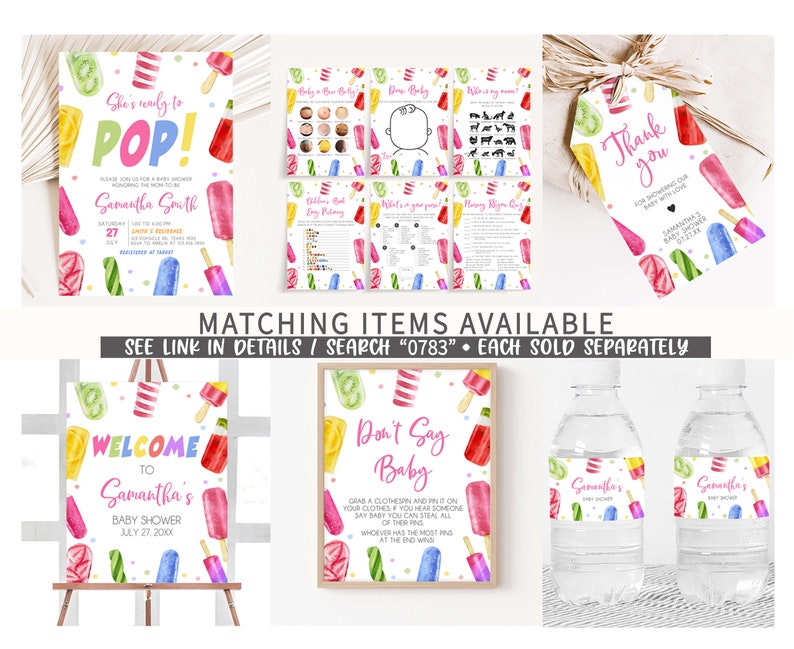 She's Ready to Pop Printable Templates