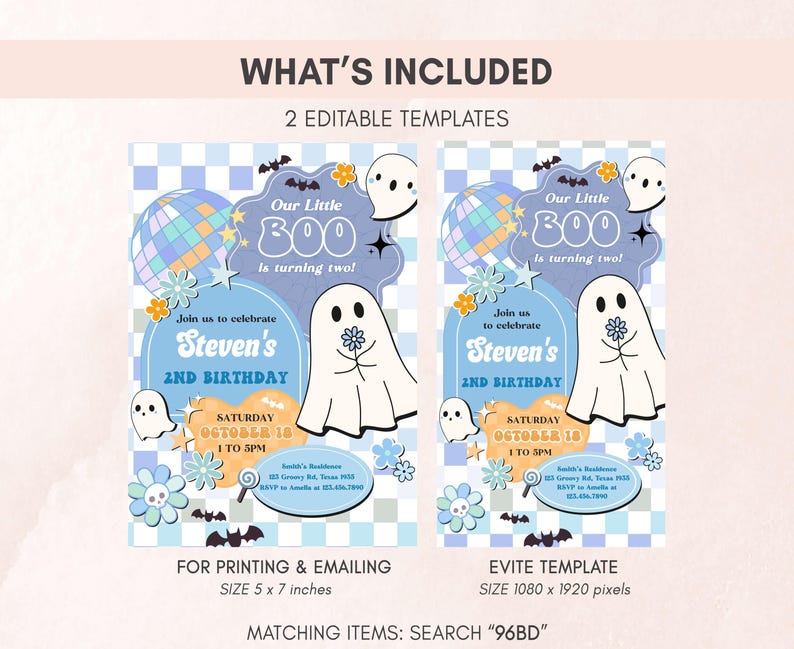 a couple of flyers for a children's birthday party