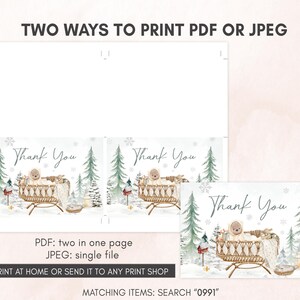 Winter Wonderland Thank You Card