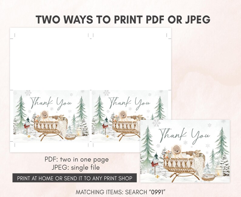 Winter Wonderland Thank You Card