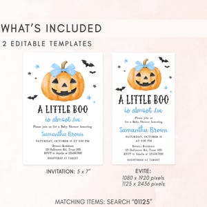 Blue Halloween Invite Template
