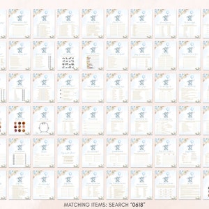 a sheet of paper with a bunch of different things on it