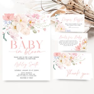 Baby in Bloom Baby Shower Invitation Set