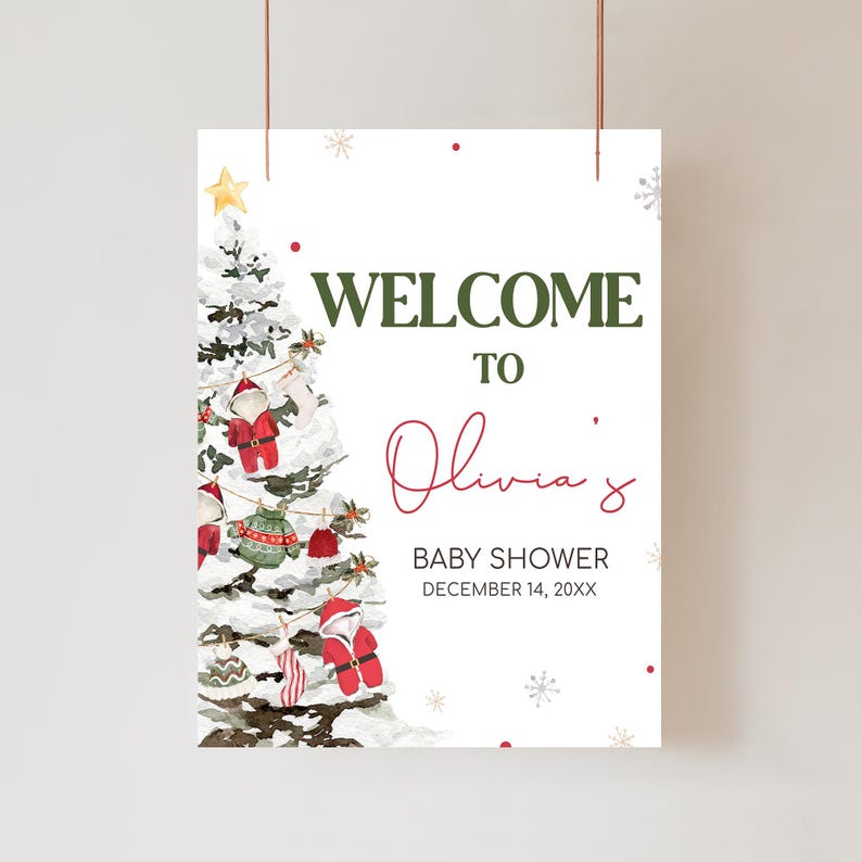 Santa Baby Welcome Sign