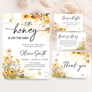 a set of three wedding stationery cards with watercolor flowers