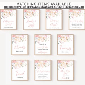 Baby in Bloom Baby Shower Signs