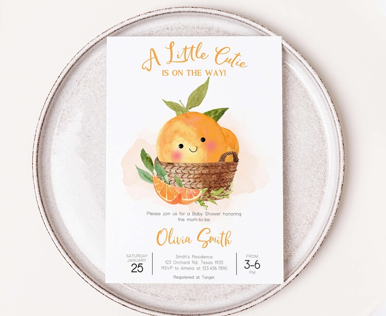 A Little Cutie on the Way Invitation