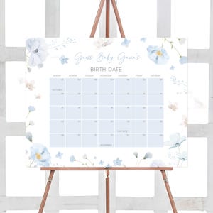 Blue Baby in Bloom Calendar