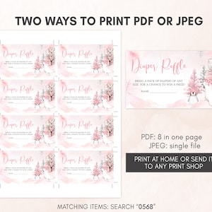 Bewerkbare meisje pooldieren baby shower uitnodiging bundel, roze winter baby shower uitnodiging set, roze baby het is koud buiten baby shower 0568 afbeelding 5